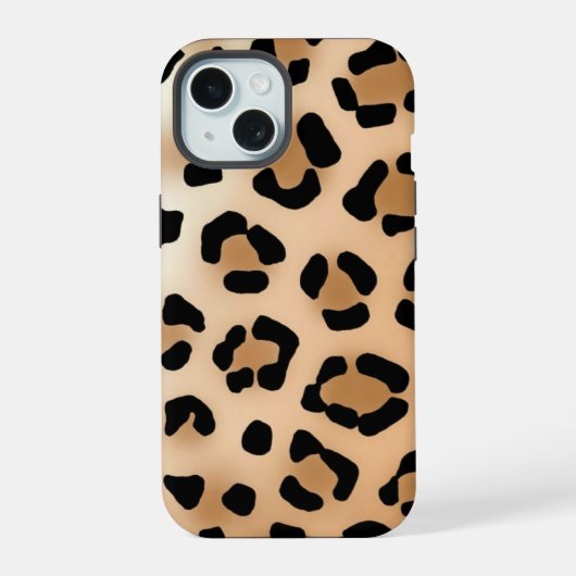 Luipaardprint iPhone 15 Case (Achterkant)