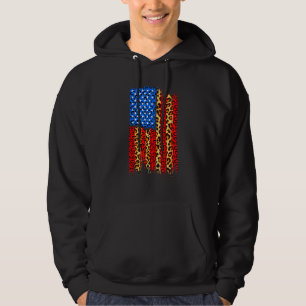 Luipaardprint Jachtluipaard Amerikaanse Vlag 4 Jul Hoodie