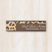Luipaardprint kantoor deur borden deurbordje (Voorkant)
