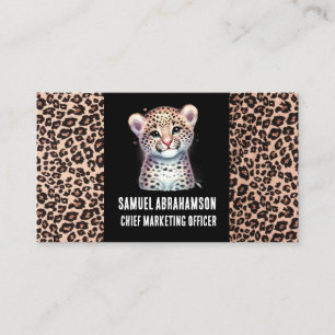Luipaardprint Kawaii Premier Visitekaartje