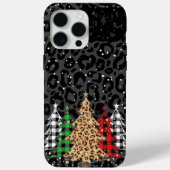 Luipaardprint Kerstbomen Case-Mate iPhone Case (Achterkant)