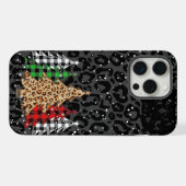 Luipaardprint Kerstbomen iPhone Hoesje (Achterkant horizontaal)