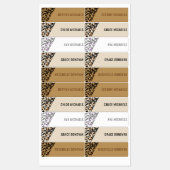 Luipaardprint Kleur Gecodeerde Kinderen Waterdicht Labels (Vel)