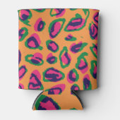 Luipaardprint, kleurrijk dierenpatroon. blikjeskoeler (Voorkant)
