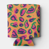 Luipaardprint, kleurrijk dierenpatroon. blikjeskoeler (Achterkant)