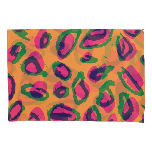 Luipaardprint, kleurrijk dierenpatroon. kussensloop (Voorkant)