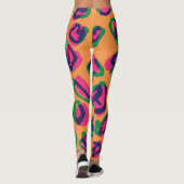Luipaardprint, kleurrijk dierenpatroon. leggings (Achterkant)