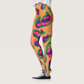 Luipaardprint, kleurrijk dierenpatroon. leggings (Links)
