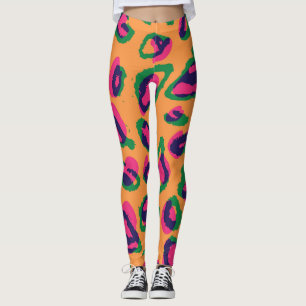 Luipaardprint, kleurrijk dierenpatroon. leggings
