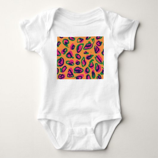 Luipaardprint, kleurrijk dierenpatroon. romper (Voorkant)