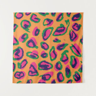 Luipaardprint, kleurrijk dierenpatroon. wandkleed
