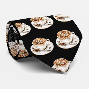 Luipaardprint Koffiekop Halseband Stropdas