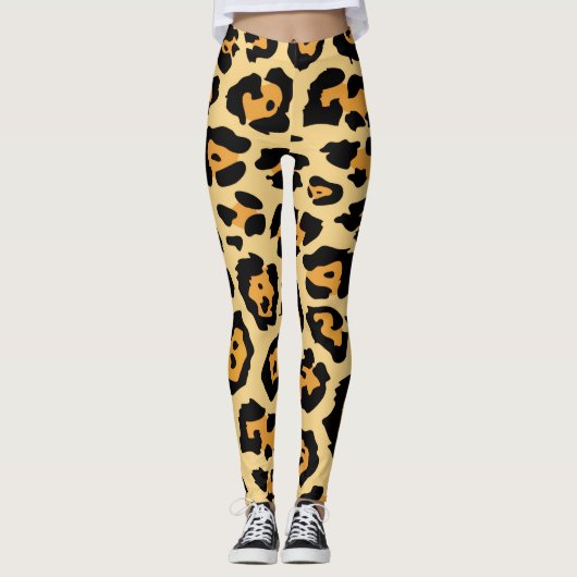 luipaardprint leggingen leggings (Voorkant)