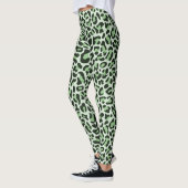 Luipaardprint Leggings Mintgroen en Zwart (Links)