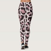 Luipaardprint Leggings Roze Goud Zwart (Achterkant)
