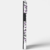 Luipaardprint Lila Grijs Elegante Script Naam Case-Mate iPhone Case (Achterkant / Rechts)