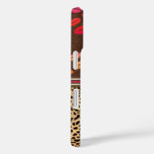 Luipaardprint Lippen Kusjes Persoonlijk Case-Mate iPhone Case (Achterkant / Rechts)