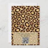 Luipaardprint | Luxe QR-code Moderne Trouwdag Kaart (Achterkant)