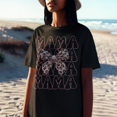 Luipaardprint Mama Coquette Cheetah Strik Moderne  Tri-Blend Shirt