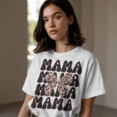 Luipaardprint Mama Coquette Cheetah Strik Moderne  Tri-Blend Shirt