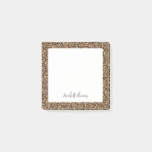 Luipaardprint met monogram post-it® notes (Voorkant)