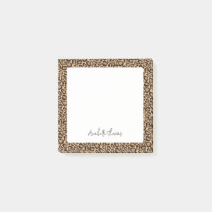 Luipaardprint met monogram post-it® notes
