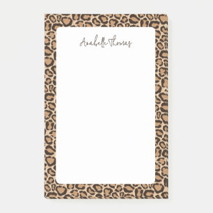 Luipaardprint met monogram post-it® notes