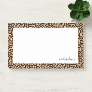 Luipaardprint met monogram post-it® notes