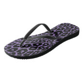 Luipaardprint met paarse achtergrondwisselaar teenslippers (Schuin)