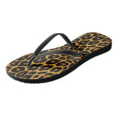 Luipaardprint met verloopgoud teenslippers (Schuin)