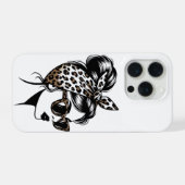 Luipaardprint mode meisje iPhone hoesje 15 Pro Case (Achterkant horizontaal)