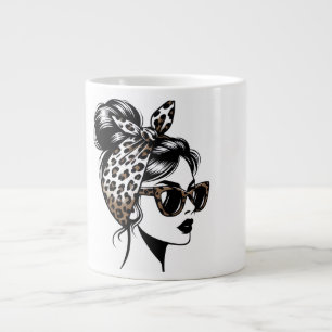 Luipaardprint mode meisje koffiemok grote koffiekop