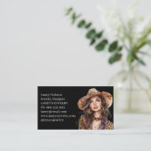 Luipaardprint Model Mode Sieraden Ontwerper Visitekaartje (Staand voorkant)