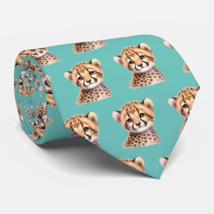 Luipaardprint Moderne Kawaii Mooie Jachtluipaard B Stropdas