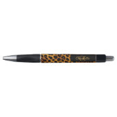 Luipaardprint monogram onderschrift naam pen (Voorkant)