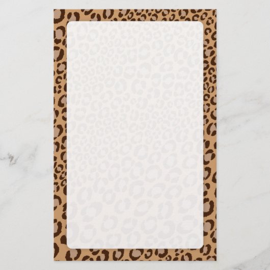 Luipaardprint/Natuurlijk/Achtergrondkleur toevoege Briefpapier (Voorkant)