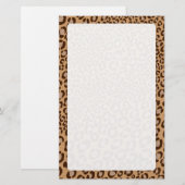 Luipaardprint/Natuurlijk/Achtergrondkleur toevoege Briefpapier (Voorkant / Achterkant)