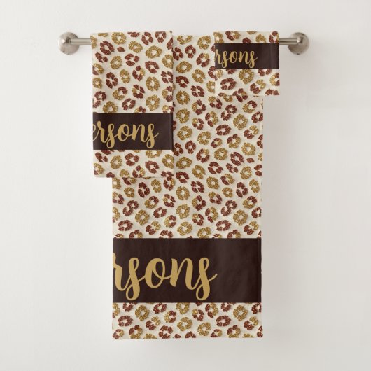 Luipaardprint nep glitters | Luxe Bad Handdoek (Insitu)