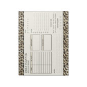 Luipaardprint Ongedateerde Dagelijkse Planner Te D Notitieblok (Linkerzijde)