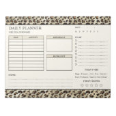 Luipaardprint Ongedateerde Dagelijkse Planner Te D Notitieblok (Voorkant)