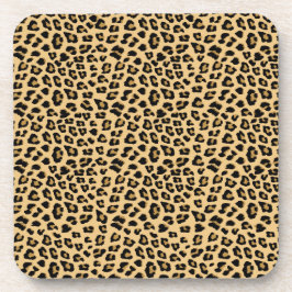 Luipaardprint patroon bier onderzetter