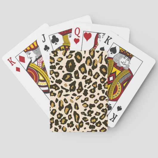 Luipaardprint patroon pokerkaarten (Achterkant)