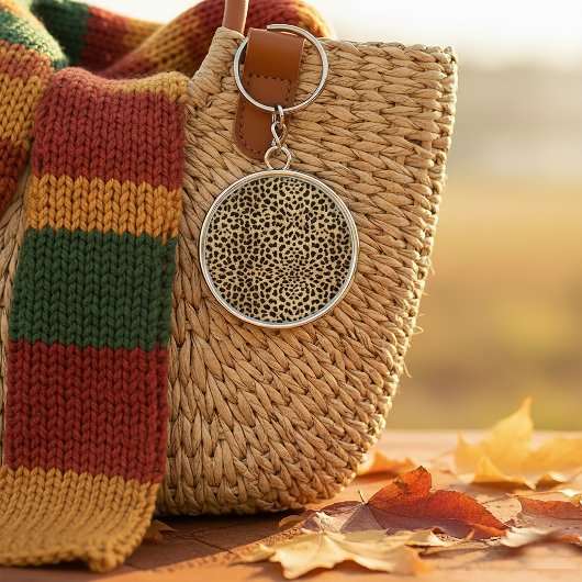 Luipaardprint patroon sleutelhanger