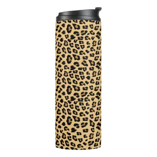 Luipaardprint patroon thermosbeker (Gedraaid links)
