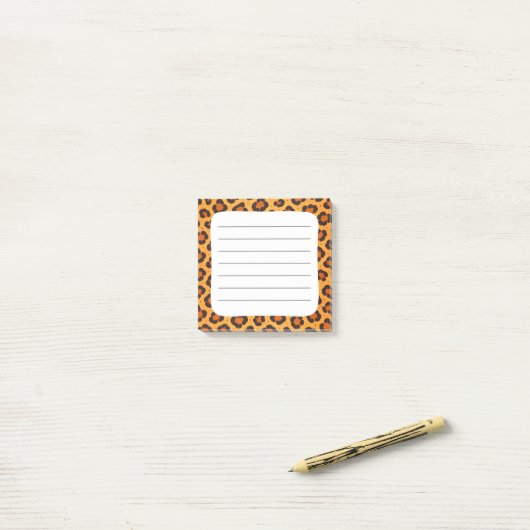 Luipaardprint Post-it® Notes (Op bureau)