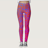 Luipaardprint Psychedelische Leggings (Voorkant)