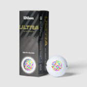 Luipaardprint Regenboog Wit Golfballen (Verpakking)