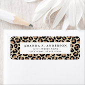 Luipaardprint retouradreslabel etiket (Insitu)