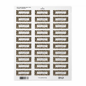 Luipaardprint retouradreslabel etiket (Full Sheet)