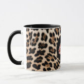 Luipaardprint Rode Lippen XOXO Mok (Links)